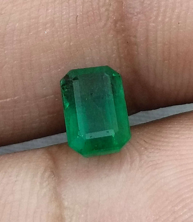 Certified 1.29ct Swat Emerald, Natural Octagon Cut Stone