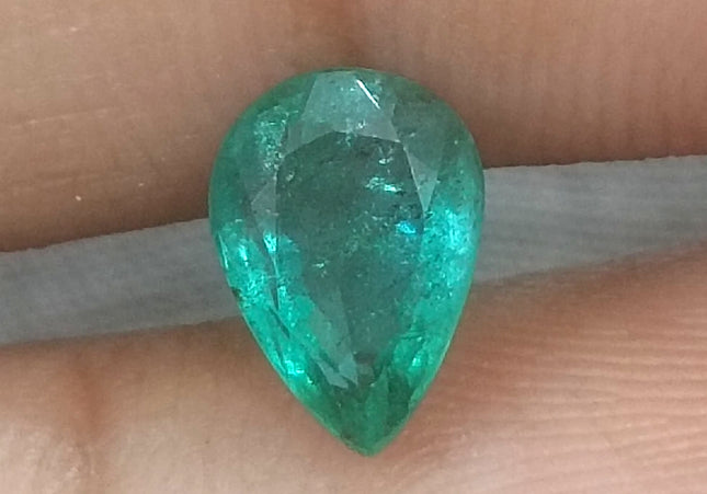 1.30ct GSI USA Certified Excellent luster Natural Zambian Emerald Minor Oiled Loose Gemstone