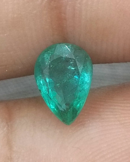 1.30ct GSI USA Certified Excellent luster Natural Zambian Emerald Minor Oiled Loose Gemstone