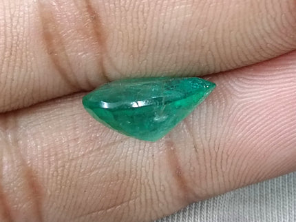 4.78ct Natural Colombian Emerald Medium Green Pear Cut Loose Gemstone