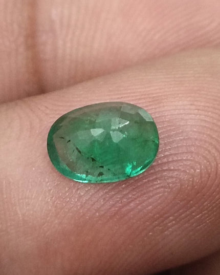 GSI Certified 1.33ct Vivid Green Natural Swat Emerald Minor Oiled Loose Gemstone