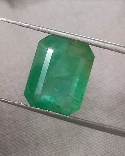 4.50ct GSI USA Certified Medium Green Swat Emerald Minor Oiled Loose Gemstone