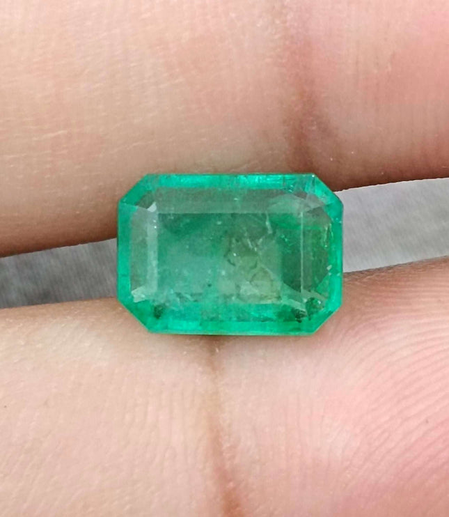 Certified 3.16ct Natural Panjshir Emerald