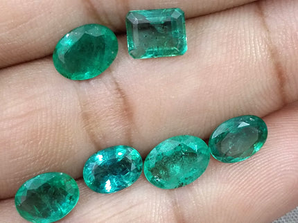 Natural Emerald Lot 8.50ct Medium Green Zambian Loose Gemstones