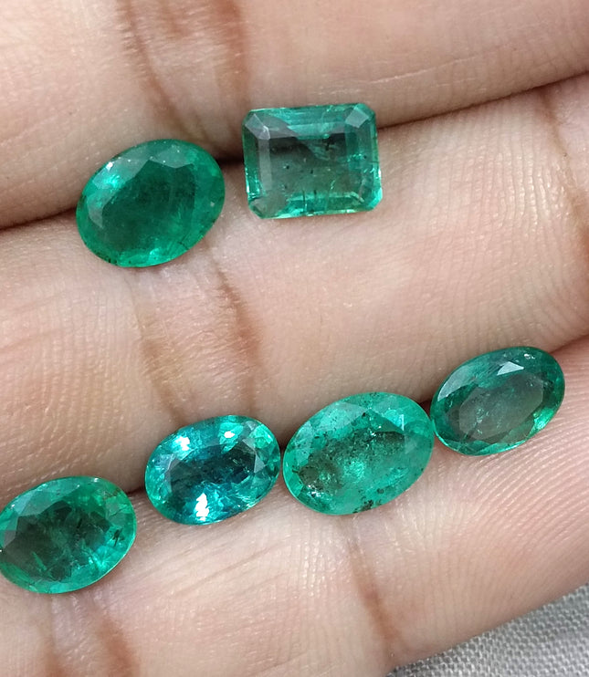 Natural Emerald Lot 8.50ct Medium Green Zambian Loose Gemstones