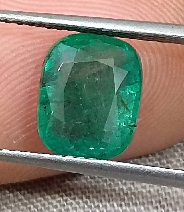 2.95ct Cushion cut Zambian Emerald Natural Cushion Cut Gemstone