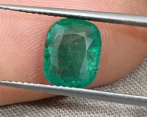 2.95ct Cushion cut Zambian Emerald Natural Cushion Cut Gemstone
