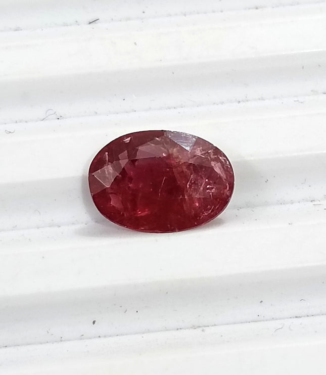 2.59ct Unheated Natural Ruby Mozambique SGL Certified Wine Red Oval Loose Gemstone