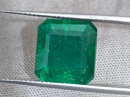 7.62ct Deep Vivid Green Zambian Emerald, Natural Gemstone