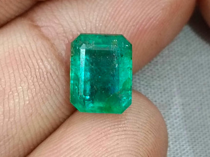 3.03ct Zambian Emerald, Certified Medium Green Octagon Cut Loose Gemstone