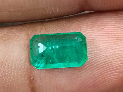 1.92ct Certified Panjshir Emerald, Medium Green Loose Gemstone