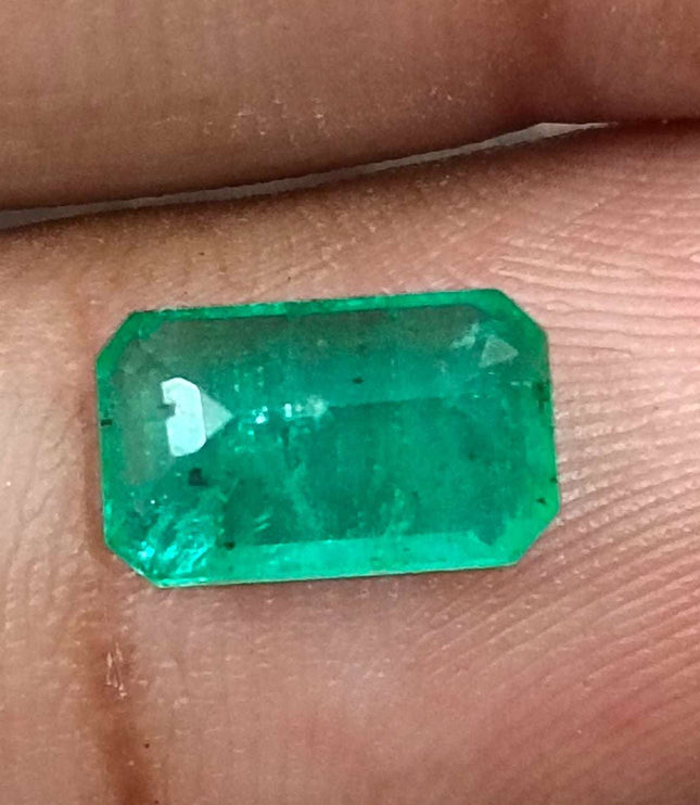 1.92ct Certified Panjshir Emerald, Medium Green Loose Gemstone