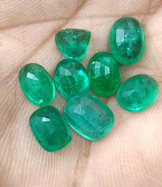 Zambian Emerald Parcel 10.30ct Natural Mixed Cut Loose Gemstones