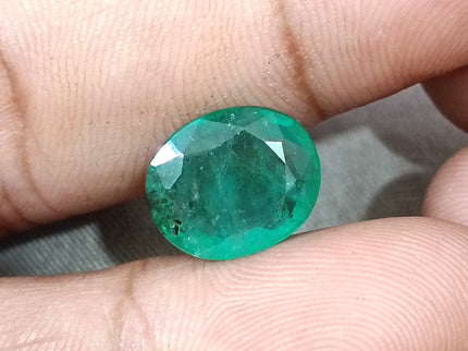 4.75ct Zambian Emerald Natural Oval Earth Mined Gemstone