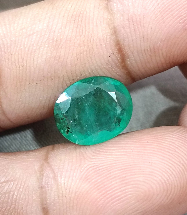 4.75ct Zambian Emerald Natural Oval Earth Mined Gemstone