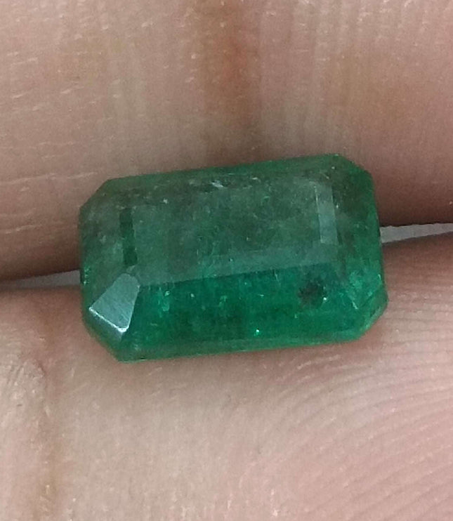 Certified 1.63ct Zambian Natural Emerald.