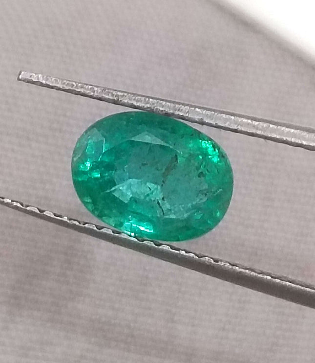 1.31ct Certified Natural Zambian Emerald Stone.