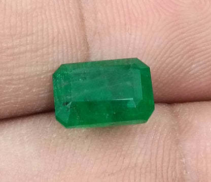 GSI Certified 3.29ct Deep Velvet Green Emerald, Natural Gemstone