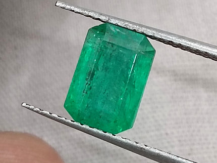 Panjshir Emerald 1.96ct Neon Green Emerald Cut Loose Stone