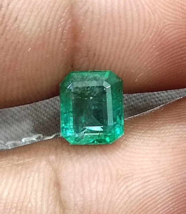2.60ct Natural Emerald Medium Green SGL Certified Octagon Cut Loose Gemstone