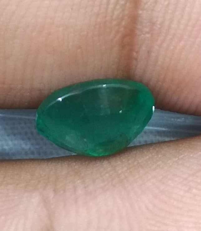 Certified 2.47ct Natural Zambian Emerald Stone.