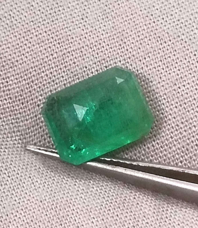 3.94ct Certified Zambian Natural Emerald Stone