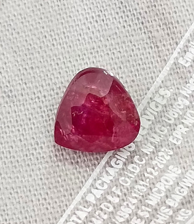 Mozambique Ruby 2.43ct Certified Natural Untreated Pear Cut Loose Gemstone