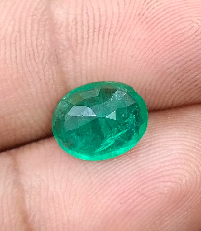 2.72ct Natural Emerald Medium Deep Spring Green Oval Cut SGL Certified Gemstone