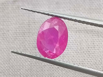 GSI Certified 1.36ct Mozambique Ruby, Natural Untreated Gemstone