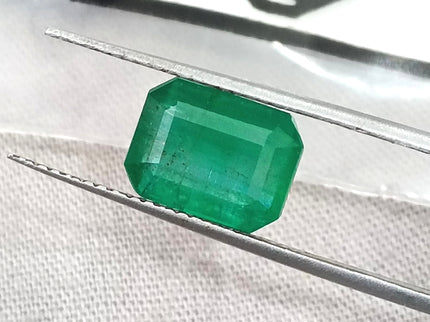 Natural Zambian Emerald 2.84ct Certified Natural Deep Green Octagon Cut Loose Stone