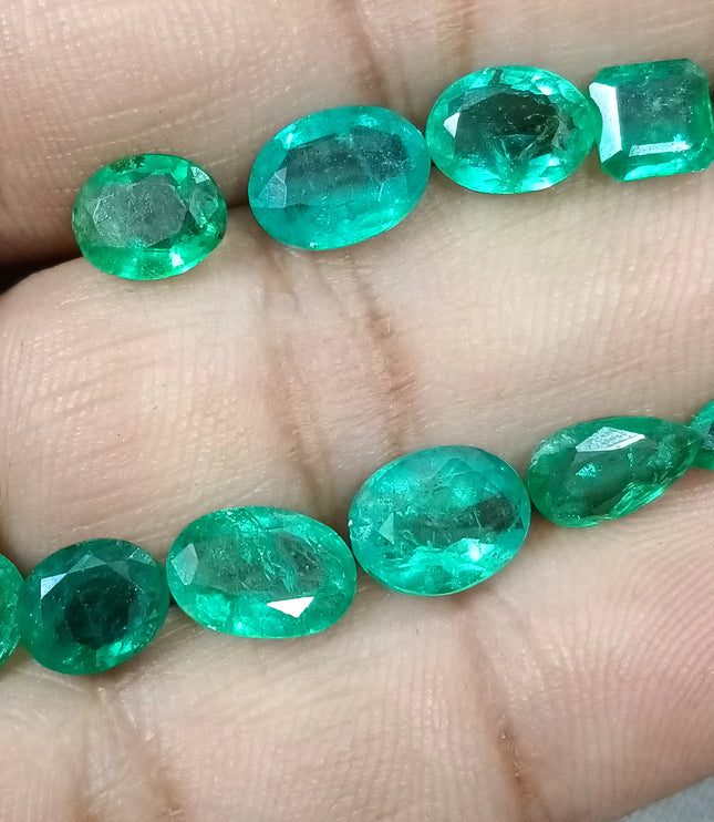 Zambian Emerald Parcel 15.33ct Natural mixed cut loose gemstones