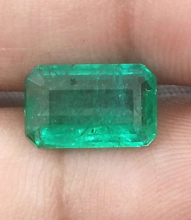 2.99ct Colombian Emerald, Certified Natural Minor Oiled Loose Gemstone