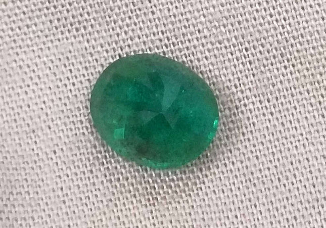 2.32ct GSI USA Certified Deep Green Zambian Emerald Minor Oiled Loose Gemstone