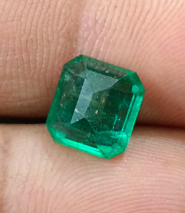 Zambian Emerald 3.13ct Certified Natural Medium Green Octagon Cut Loose Gemstone