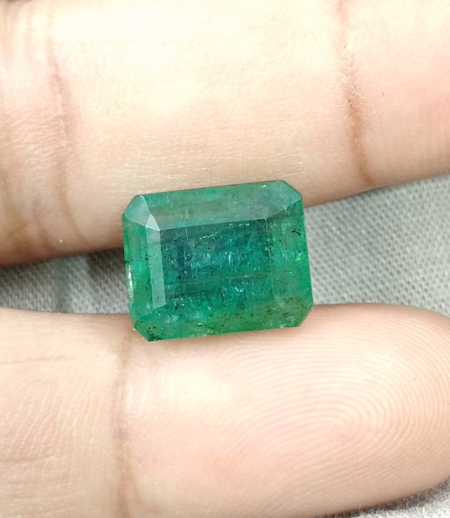 Natural Emerald 8.22ct Certified Natural Octagon Cut Stone