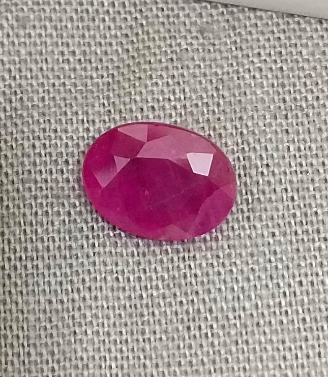 GSI Certified 1.54ct Mozambique Ruby, Natural Untreated Gemstone