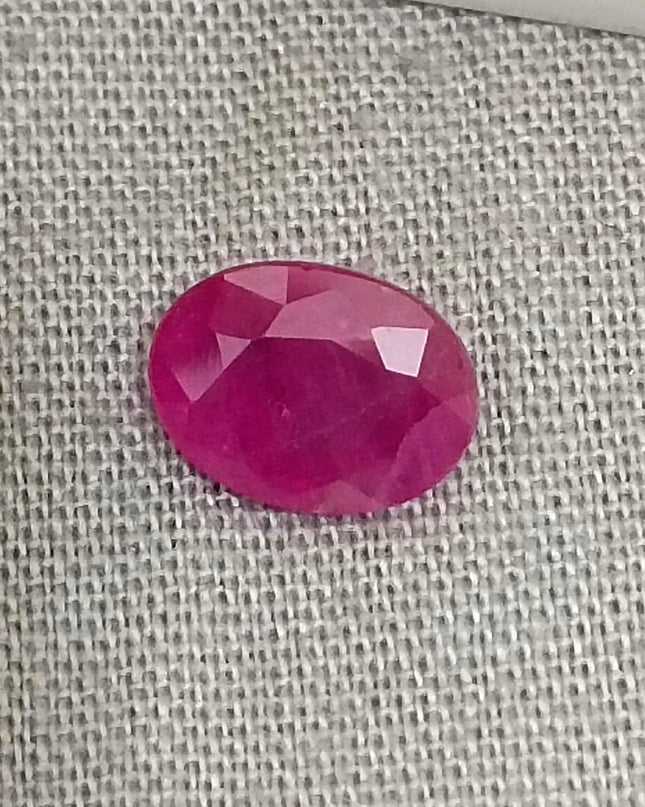 GSI Certified 1.54ct Mozambique Ruby, Natural Untreated Gemstone