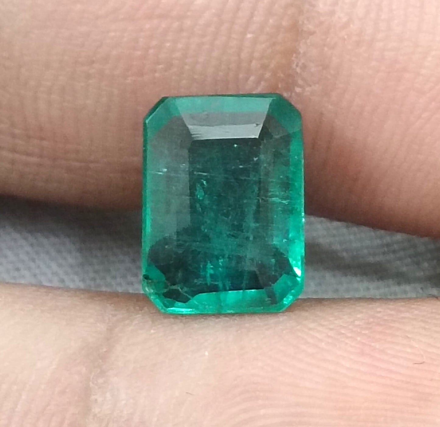 GSI Certified 3.14ct Zambian Emerald, 100% Natural Gemstone - SMSGEMS 