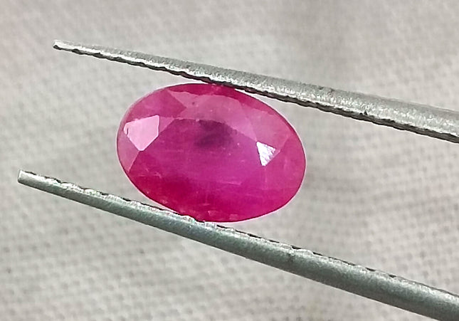 GSI Certified 0.87ct Mozambique Ruby, Natural Untreated Gemstone
