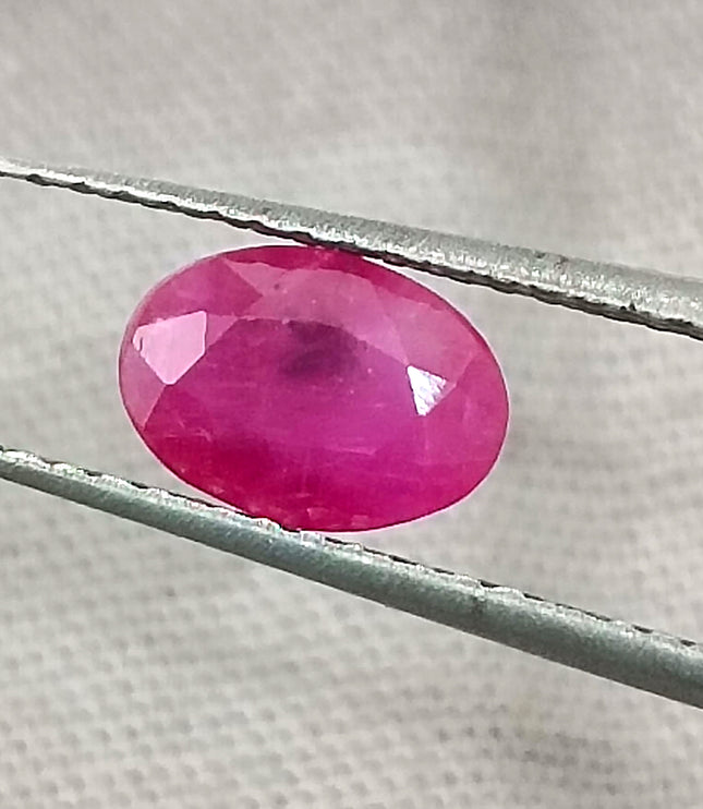 GSI Certified 0.87ct Mozambique Ruby, Natural Untreated Gemstone