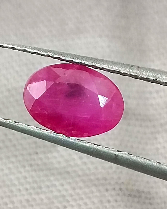 GSI Certified 0.87ct Mozambique Ruby, Natural Untreated Gemstone