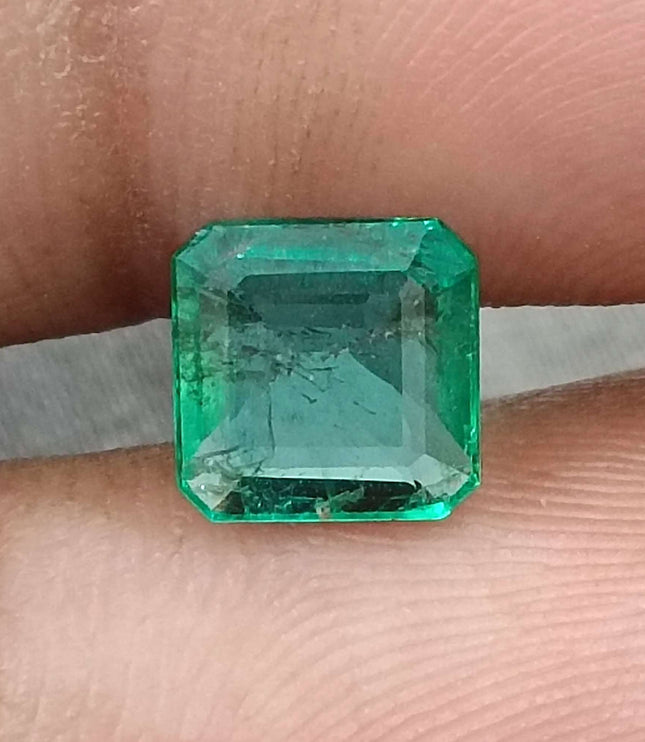 1.38ct Natural Zambian Emerald GSI Certified
