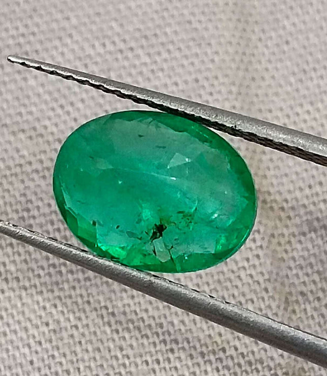 Swat Emerald 2.39ct Certified Natural Medium Green Loose Gemstone