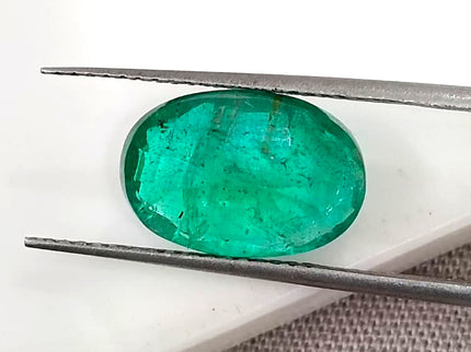 Swat Emerald 3.60ct Vivid Deep Green Natural Oval Cut Loose Gemstone