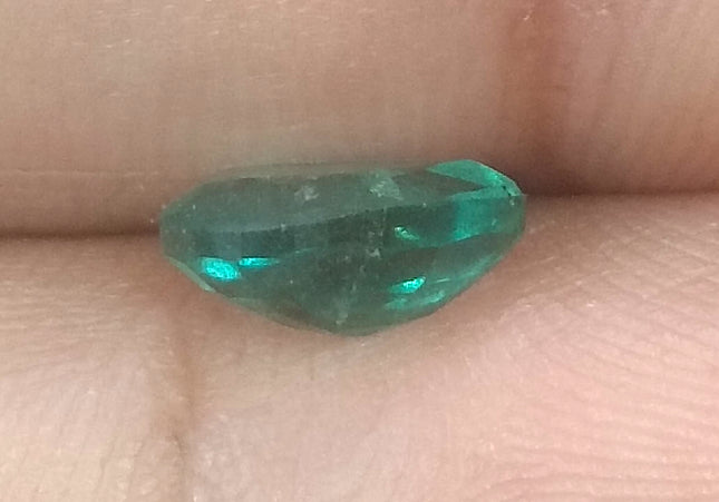 1.30ct GSI USA Certified Excellent luster Natural Zambian Emerald Minor Oiled Loose Gemstone