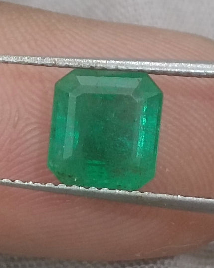 2.24ct GSI Certified Emerald Cut Zambian Emerald Minor Oiled Loose Gemstone
