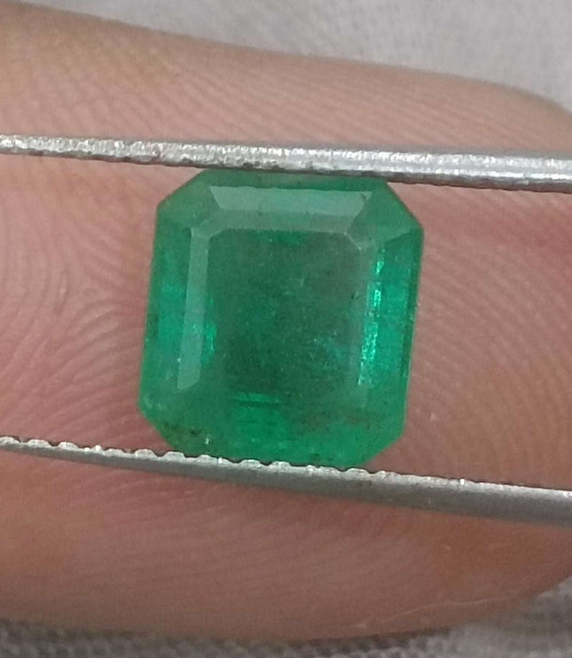 Zambian Emerald 2.24ct Certified Natural Octagon Cut Loose Gemstone