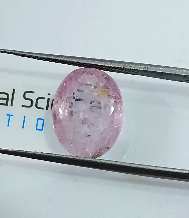 5.17ct Unheated Pink Sapphire Natural Sri Lanka Oval Cut Gemstone
