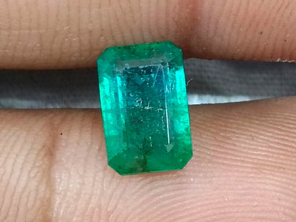 2.35ct Certified Zambian Natural Emerald Octagon Cut Loose Stone