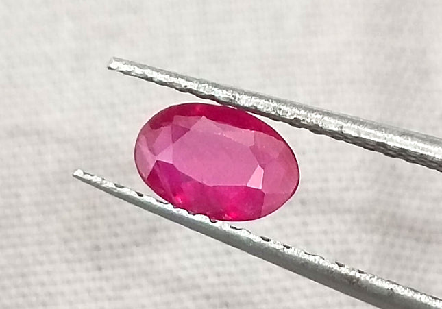 GSI Certified 0.49ct Blood Red Mozambique Ruby, Natural untreated Gemstone
